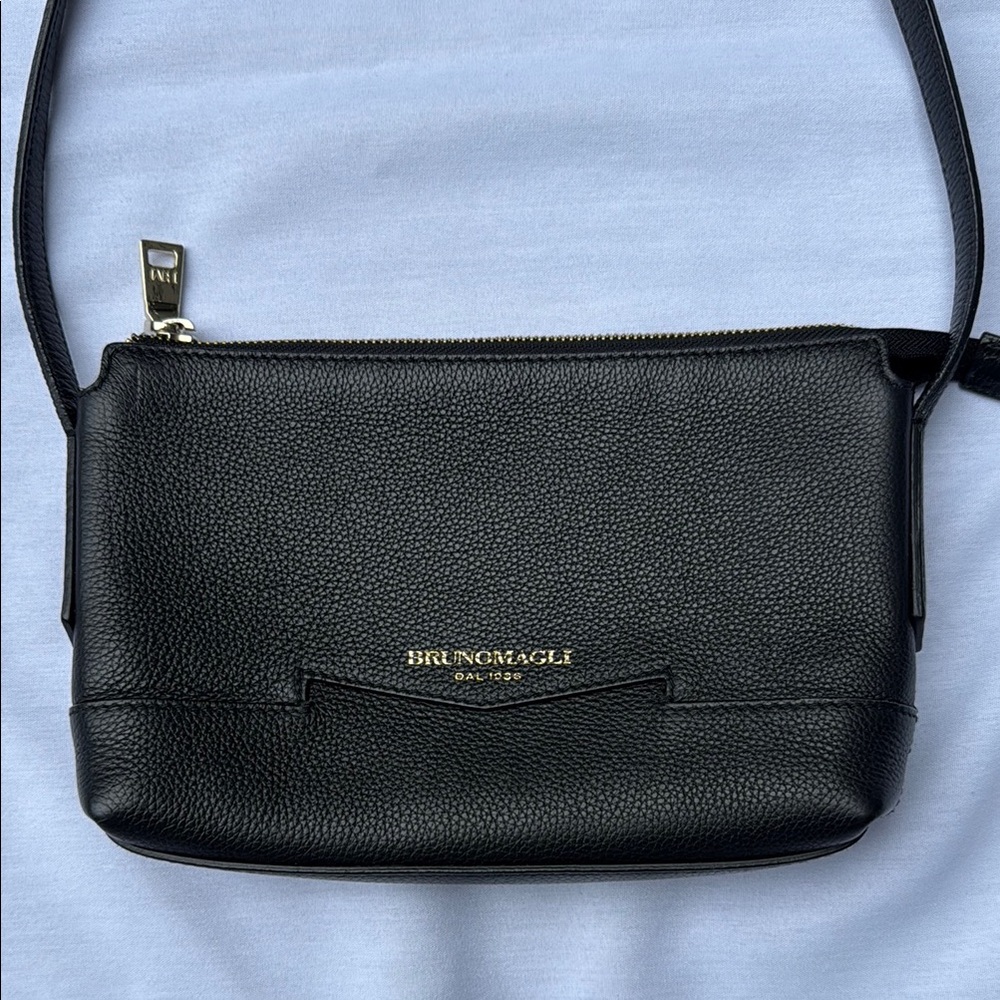 Bruno Magli Black Crossbody Bag with Minimalist Design - Picture 2 of 4